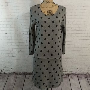 KENSIE Polka Dot Drop Waist Dress